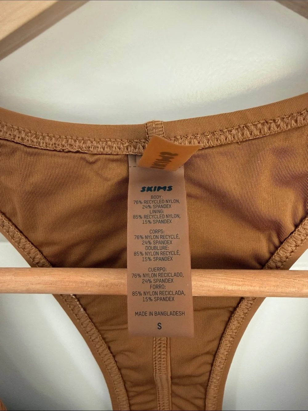Skims Bronze One-Piece Racerback Swimsuit
